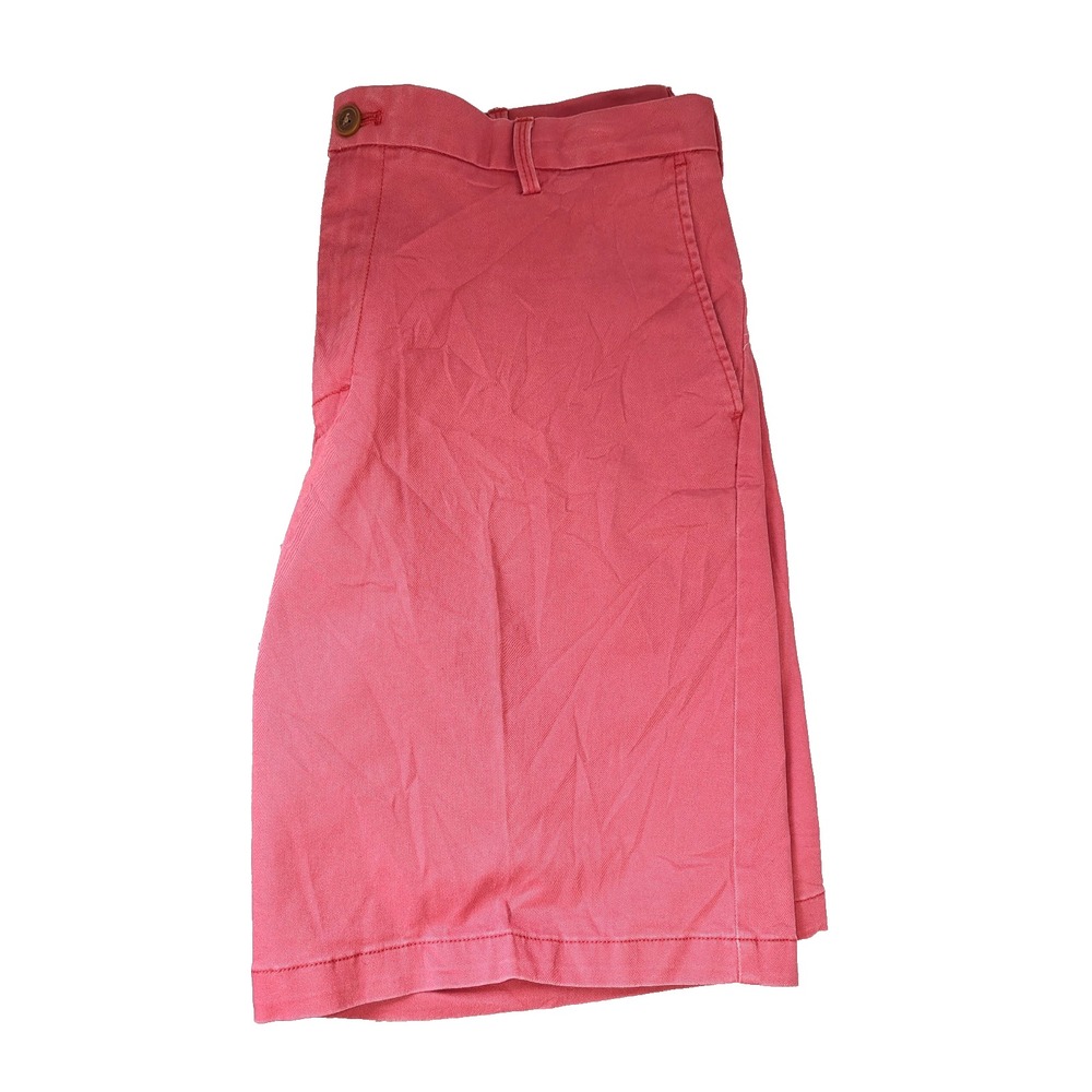 Men's IZOD Shorts 34 Saltwater Stretch Chino 36" Salmon Coral Flat Front